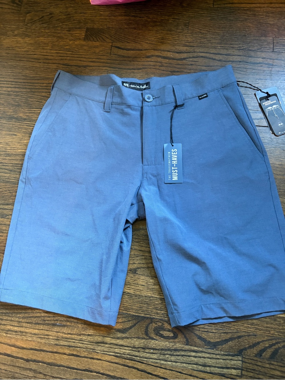 Travis Mathew Men's Blue Flat Front Shorts